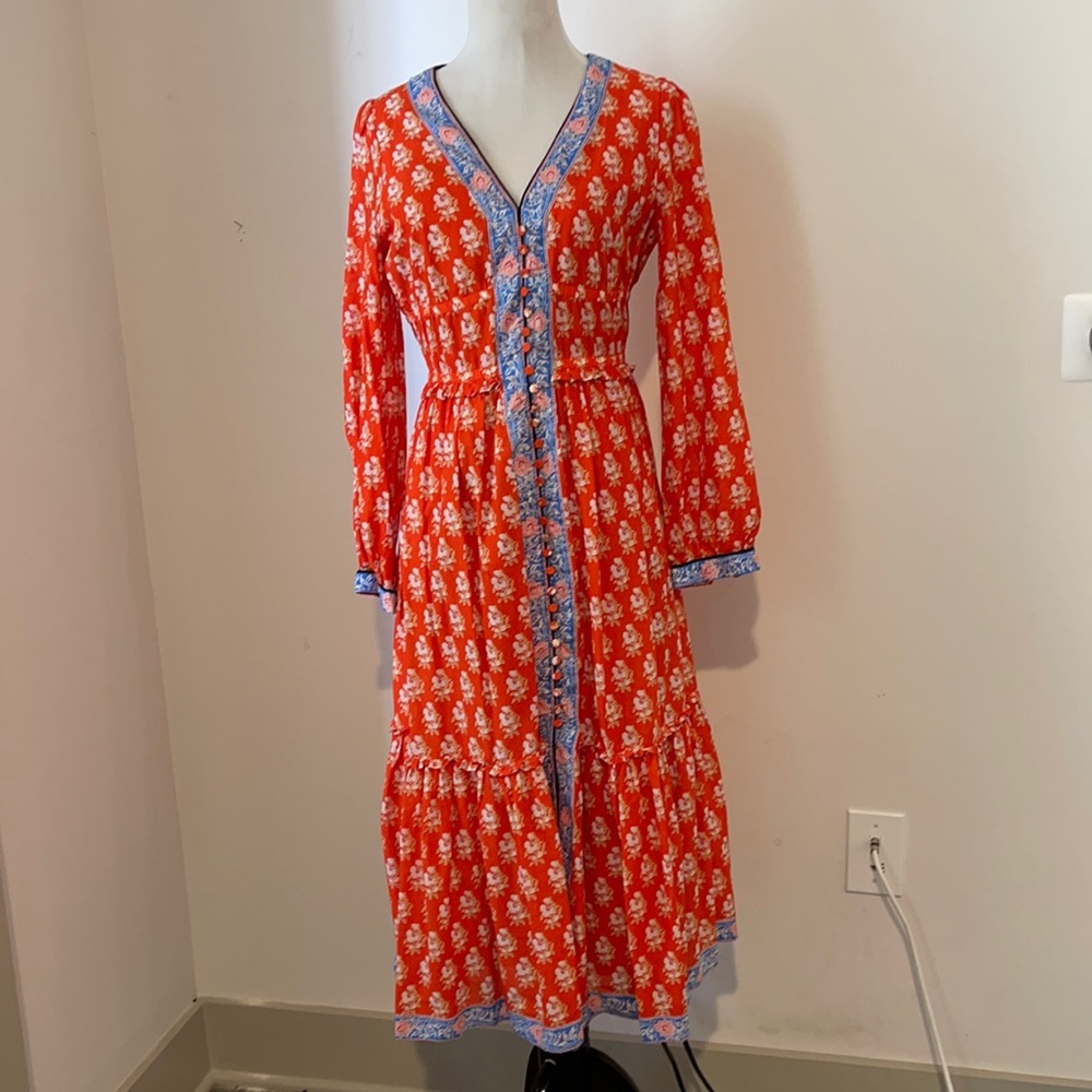 JCrew orange floral dress